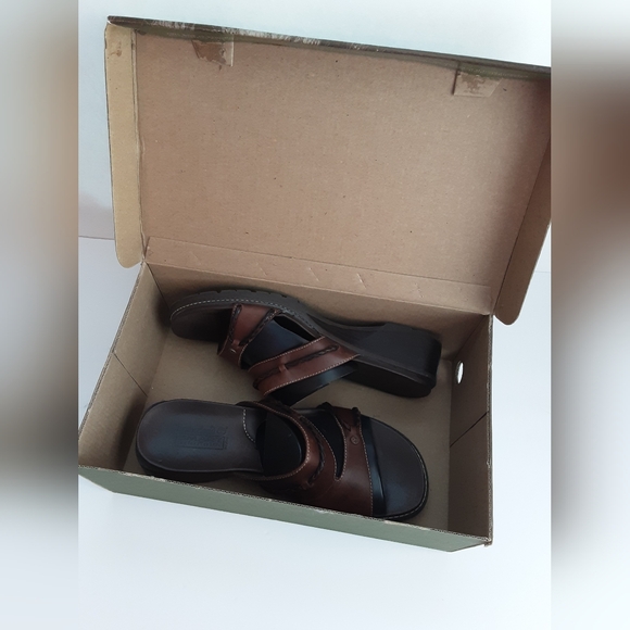 VINTAGE Timberland "Dinner 4 Two" leather slide, Size 9.5 w/OG box, tag - Picture 10 of 13